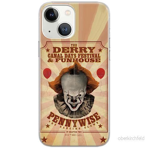 ERT GROUP mobiltelefonfodral för Iphone 13 originalt och officiellt licensierat Horror mönster It 023 optimalt anpassad till formen på mobiltelefonen, fodral tillverkad av TPU plast 5905511007089