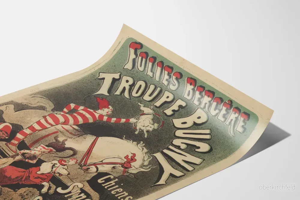 Vintageposter Folies Bergère Troupe Bugny med cirkusdjur - Bild 3
