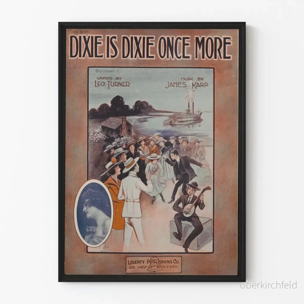 Vintageposter Dixie Is Dixie Once More - Retro Väggdekoration