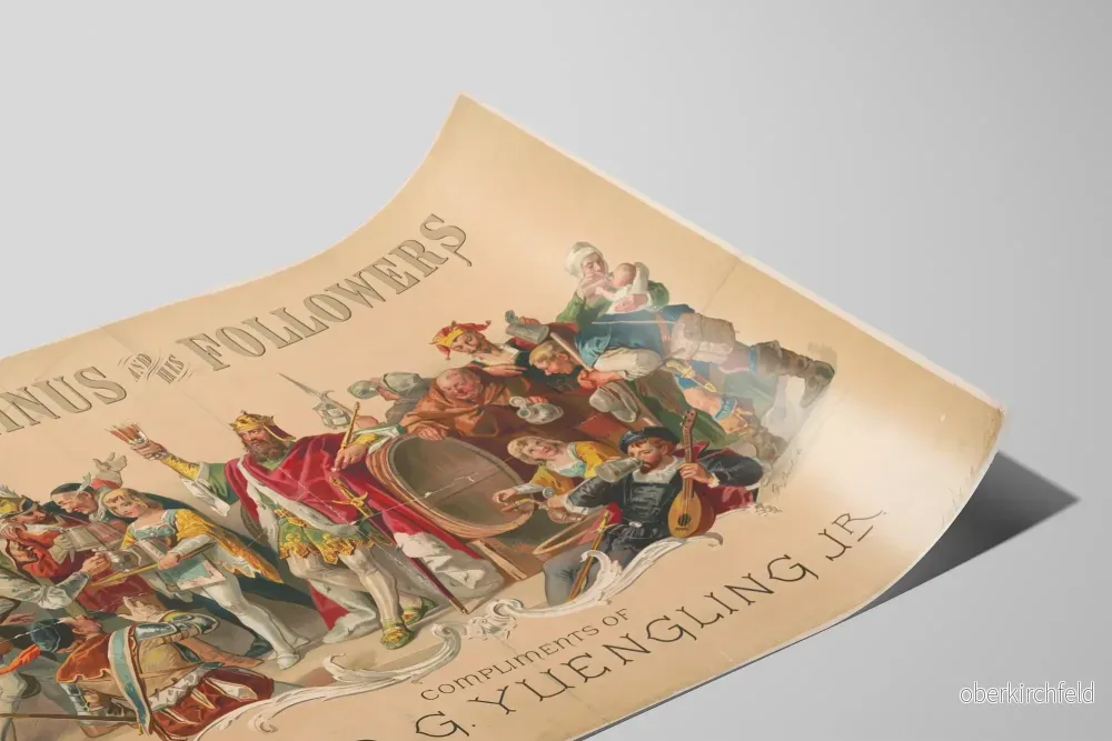 Vintageposter av Gambrinus och hans trogna för väggdekoration - Bild 2