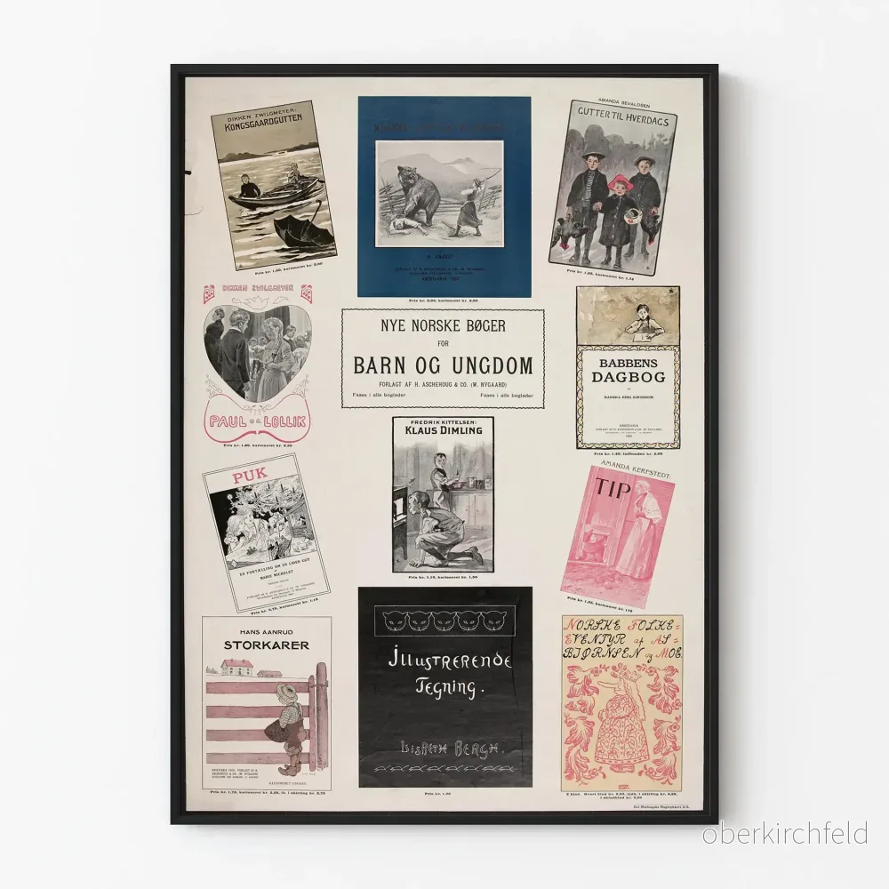 Vintage affisch för barn- och ungdomsböcker - 1904