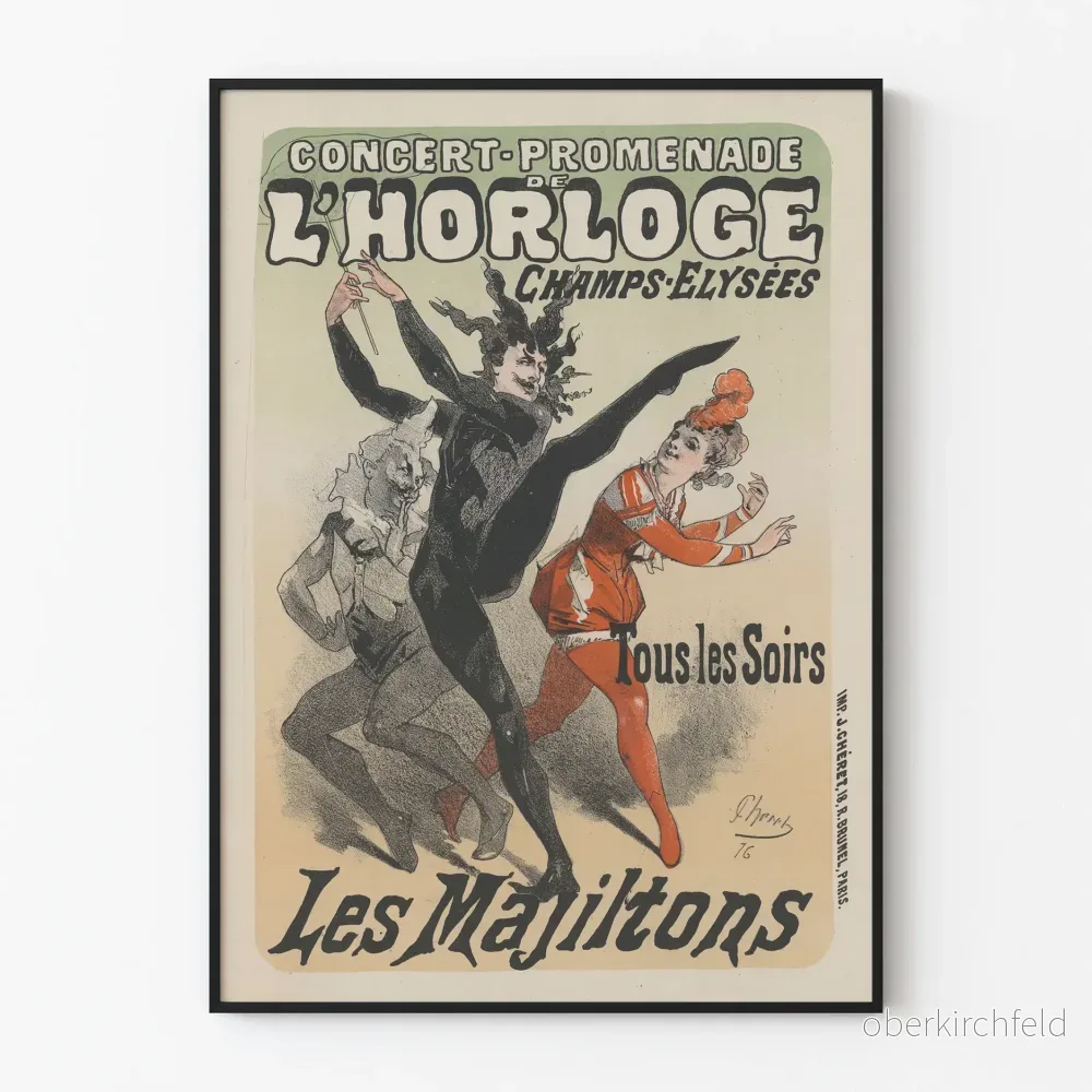 Vintage konsertpromenad av klockan Les Majiltons Poster