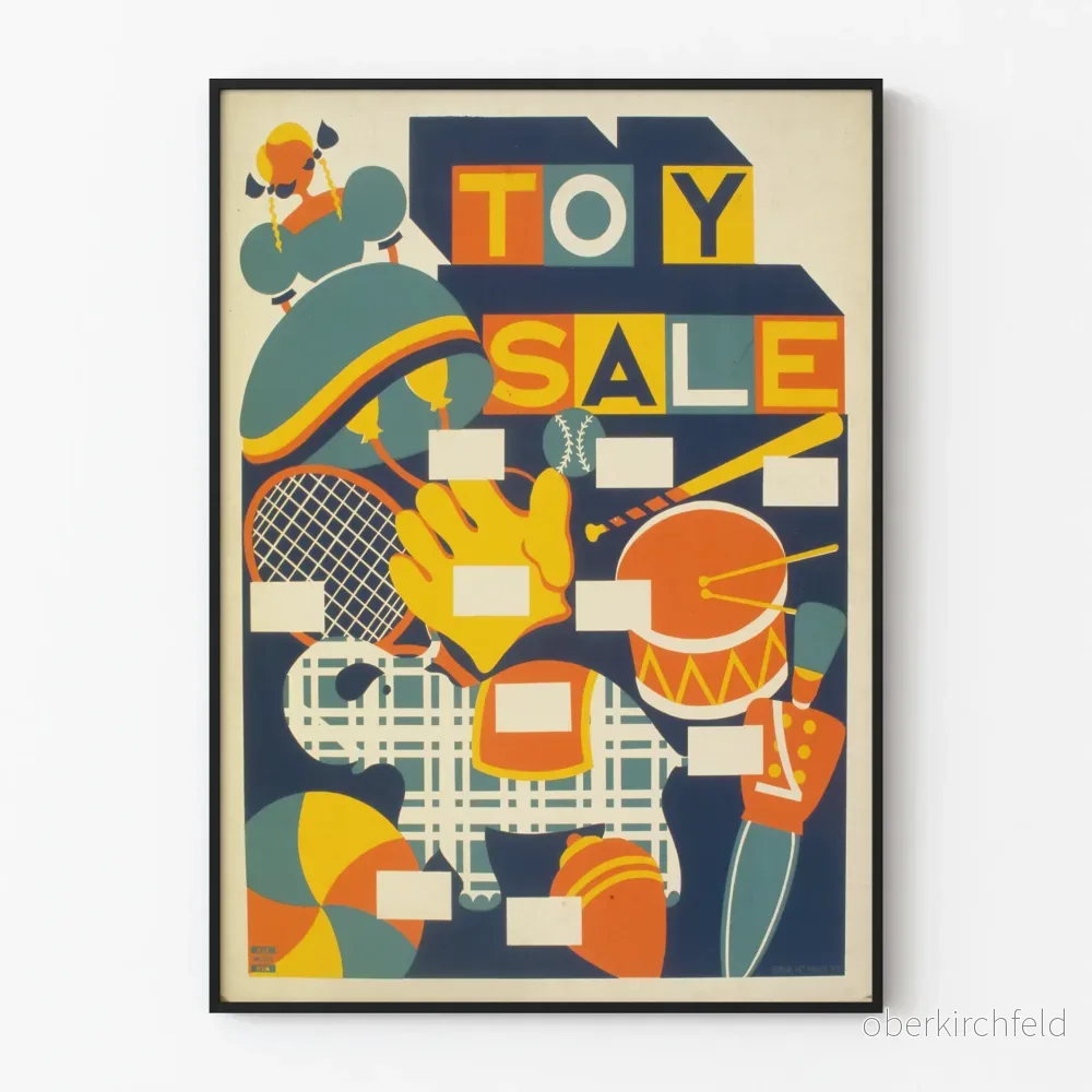 Vintageposter för väggdekoration Toy Sale