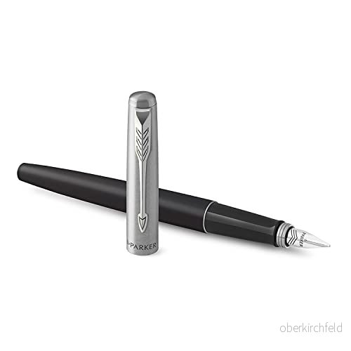 Parker Jotter reservoarpenna Bond Street Black med kromdetaljer Mediumspets och blått bläck Presentask 3026980309473