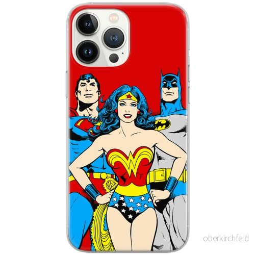 ERT GROUP mobiltelefonfodral för Iphone 13 PRO MAX originalt och officiellt licensierat DC mönster Justice League 003 Vit optimalt anpassad, fodral tillverkad av TPU plast 5903932874112