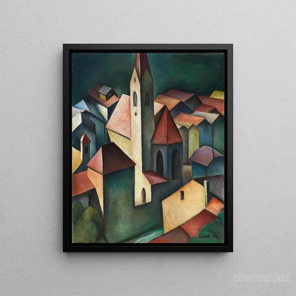 Konsttryck av L’église III St. Andreas à Klausen Tyrol du Sud – Alexander Kanoldt Konsttryck av L’église III St. Andreas à Klausen Tyrol du Sud – Alexander Kanoldt