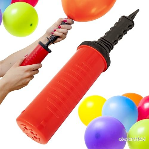 Decoraparty Pump med uppblåsbara ballonger manuell dubbelverkande luftpump för uppblåsning, barns födelsedagsfest, fest, evenemang, ballong 5,5 x 30 cm 8056249832027