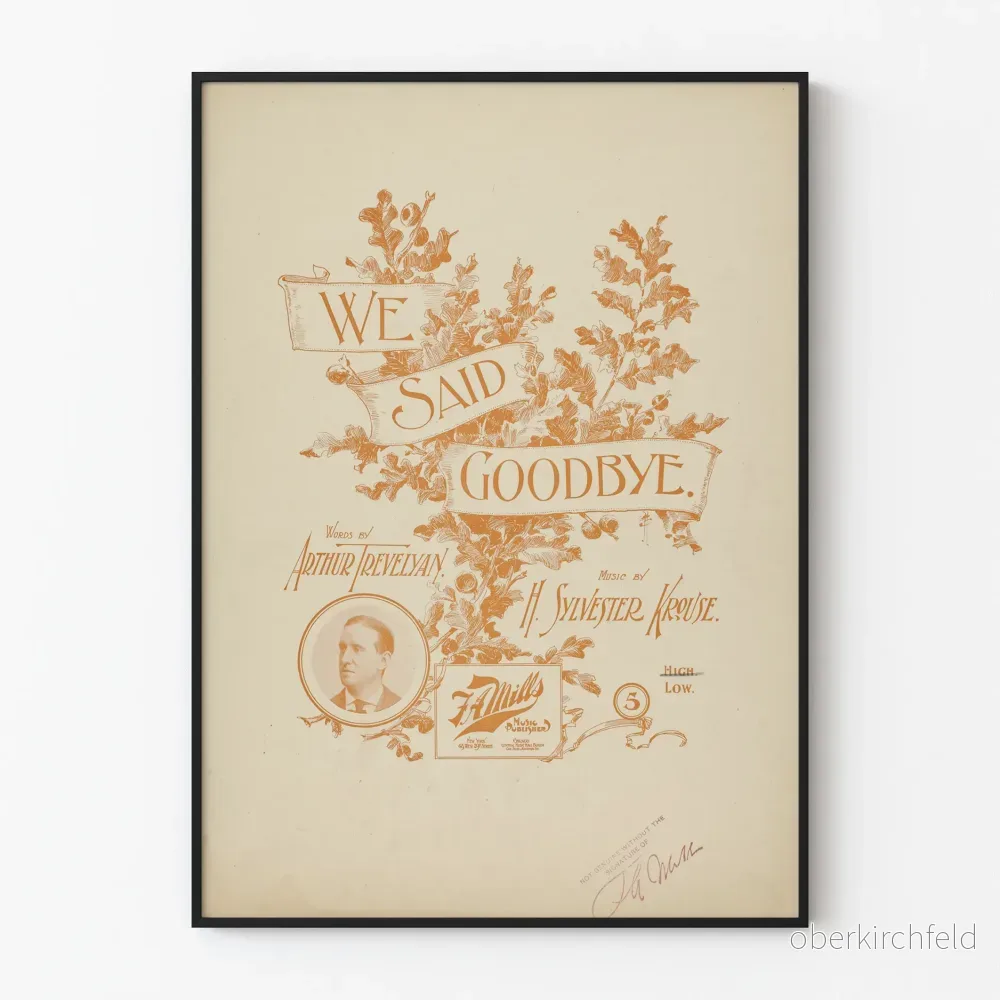 Vintageposter i We Said Goodbye-stil Vintageposter i We Said Goodbye-stil