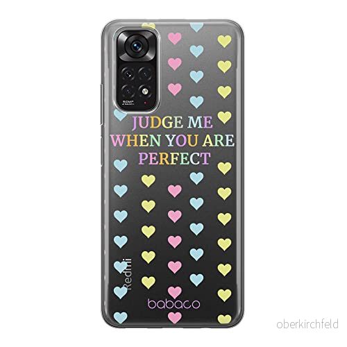 ERT GROUP mobiltelefonfodral för Xiaomi REDMI NOTE 11S 4G / 11 originalt och officiellt licensierat Babaco mönster Judge me 001, gedeeltelijk transparant 5905511567309