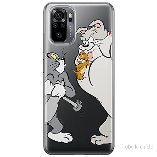 ERT GROUP mobiltelefonfodral för Xiaomi REDMI NOTE 10/ 10S originalt och officiellt licensierat Tom and Jerry mönster i 001 anpassad till formen på mobiltelefonen, gedeeltelijk transparant 5903537193939