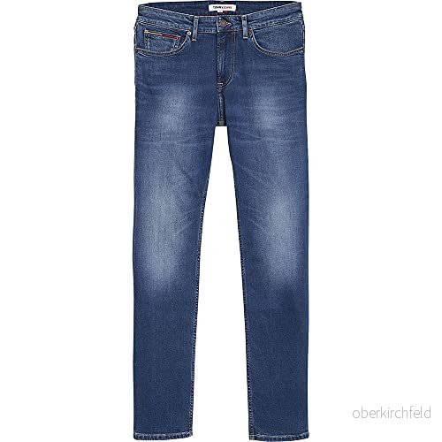 Tommy Jeans Ryan Rlxd Strght Asdbs för män, Aspen mörkblå stretch, 27W x 30L 8720112700200