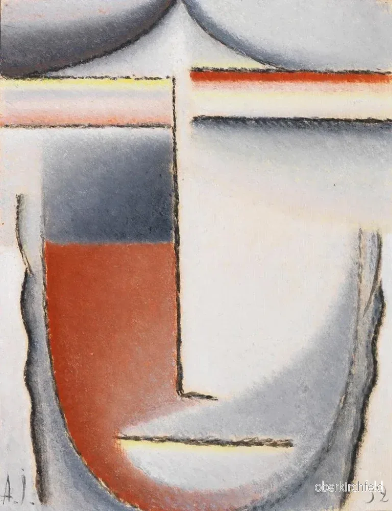 Målning av en abstrakt huvud i vinteratmosfär - Alexej von Jawlensky | Konsttryck - Bild 2