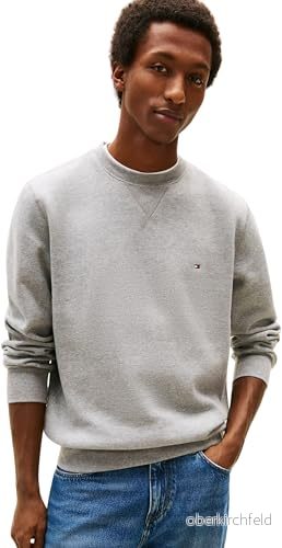 Tommy Hilfiger Essential Fleece Crewneck MW0MW37232 Pullover Tröja Grå 8720637775929