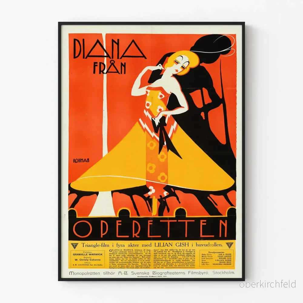 Vintage väggdekorposter Diane of the Follies Vintage väggdekorposter Diane of the Follies