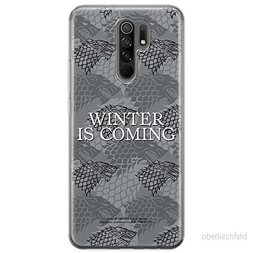 ERT GROUP mobiltelefonfodral för Xiaomi REDMI 9 originalt och officiellt licensierat Game od Thrones mönster of 019 anpassad till formen på mobiltelefonen, fodral tillverkad av TPU plast 5903932692181