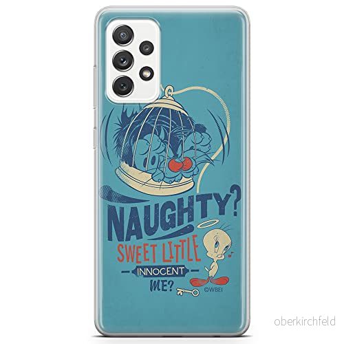 ERT GROUP mobiltelefonfodral för Samsung A72 5G originalt och officiellt licensierat Looney Tunes mönster Sylvester & Tweety 001 anpassad till formen på mobiltelefonen, fodral tillverkad av TPU plast 5903040083154