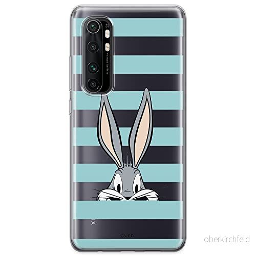 ERT GROUP mobiltelefonfodral för Xiaomi MI NOTE 10 Lite originalt och officiellt licensierat Looney Tunes mönster Bugs 011 optimalt anpassad till formen på mobiltelefonen, gedeeltelijk transparant 5904805589027