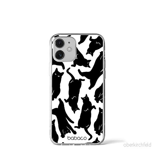 ERT GROUP mobiltelefonfodral för Iphone 12 Mini originalt och officiellt licensierat Babaco mönster Cats 005 optimalt anpassad till formen på mobiltelefonen, fodral tillverkad av TPU plast 5905131100627