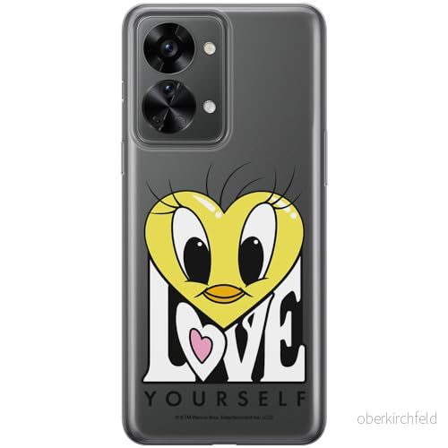 ERT GROUP mobiltelefonfodral för OnePlus NORD 2T 5G originalt och officiellt licensierat Looney Tunes mönster Tweety 015 optimalt anpassad till formen på mobiltelefonen, gedeeltelijk transparant 5905795098339