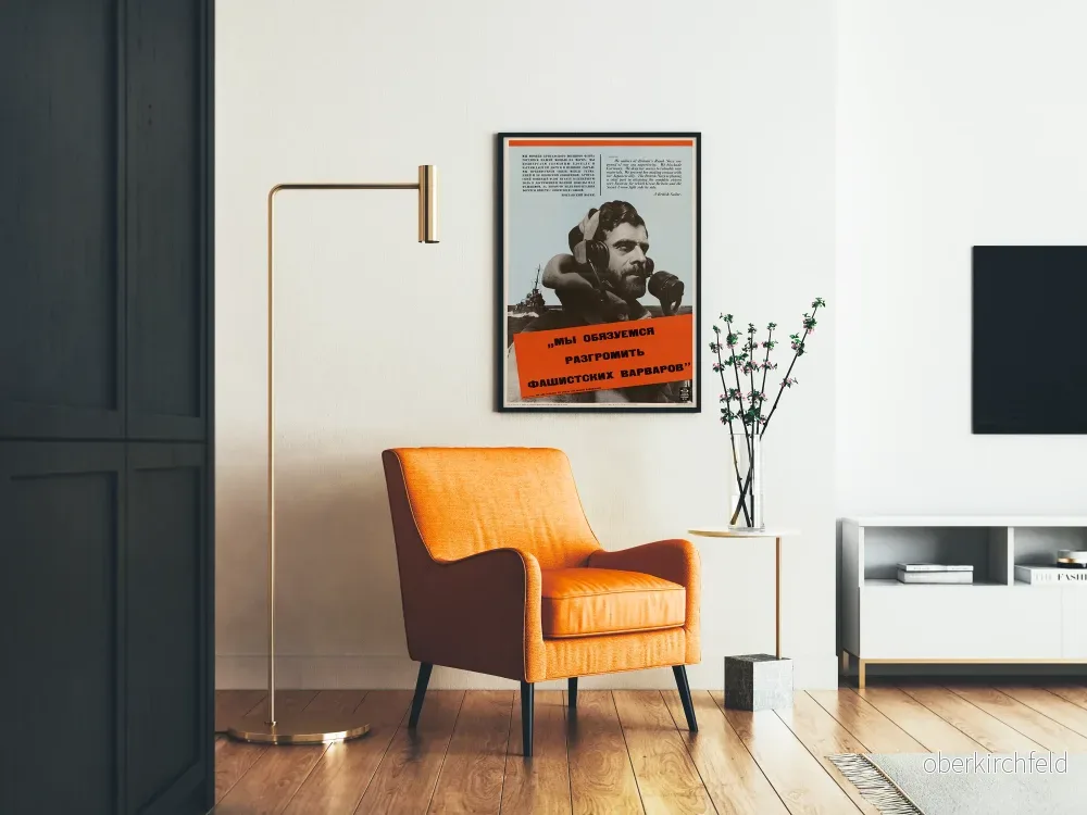 Brittisk marin militär propagandaposter - Uttalande mot fascismen - Bild 2