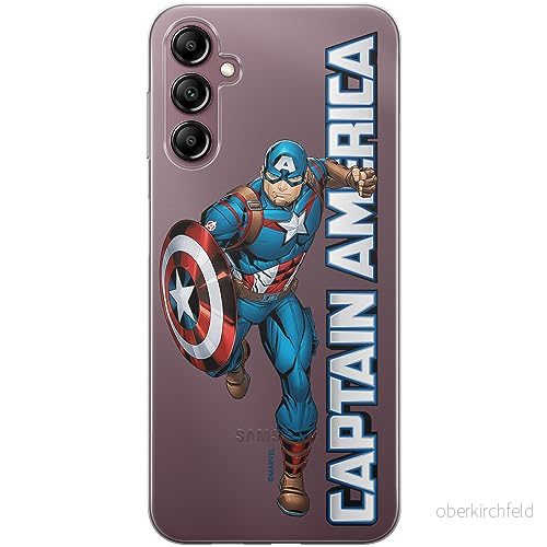 ERT GROUP mobiltelefonfodral för Samsung A14 4G/5G originalt och officiellt licensierat Marvel mönster Capitan America 030 optimalt anpassad till formen på mobiltelefonen, gedeeltelijk transparant 5905511828769