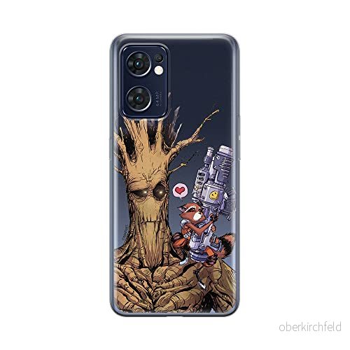ERT GROUP mobiltelefonfodral för Oppo RENO 7 5G originalt och officiellt licensierat Marvel mönster Guardians of the Galaxy 001 anpassad till formen på mobiltelefonen, gedeeltelijk transparant 5905511307370