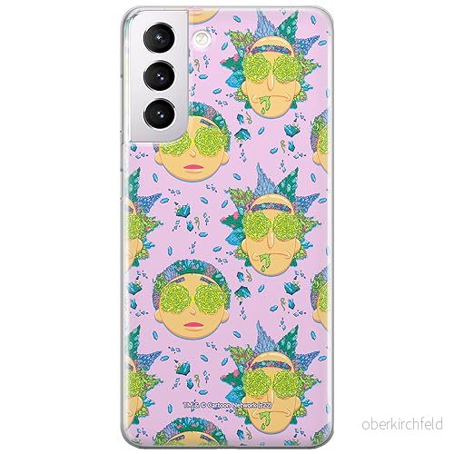 ERT GROUP mobiltelefonfodral för Samsung S21 originalt och officiellt licensierat Rick and Morty mönster & 022 anpassad till formen på mobiltelefonen, fodral tillverkad av TPU plast 5905511145507