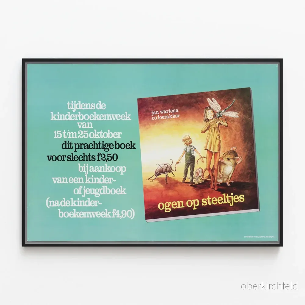 Vintage reklamposter för Kinderboekenweek 15–25 oktober