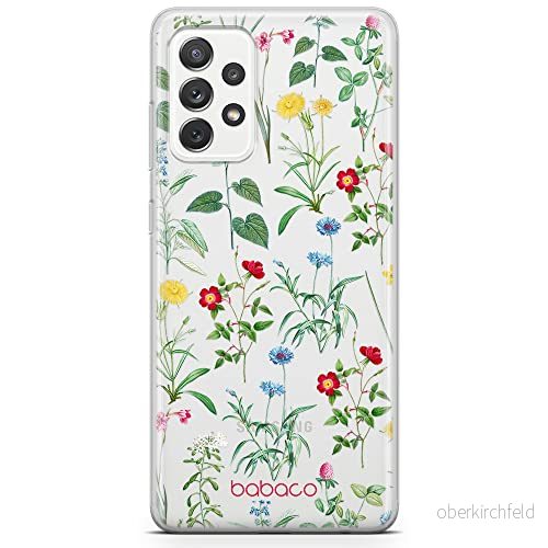 ERT GROUP mobiltelefonfodral för Samsung A52 5G / LTE 4G A52S originalt och officiellt licensierat Babaco mönster Flowers 042 anpassad till formen på mobiltelefonen, gedeeltelijk transparant 5905131317964