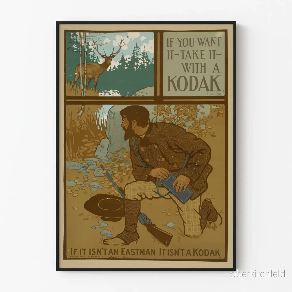 Vintage Kodak-jägare och natur poster