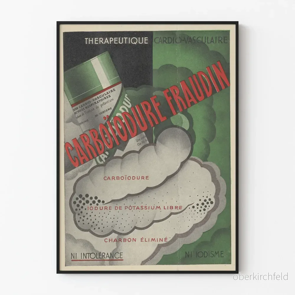 Vintageposter Carboïodure Fraudin - Medicinsk Väggdekoration
