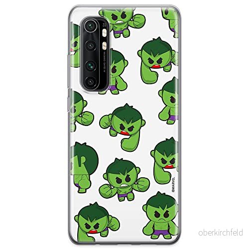 ERT GROUP mobiltelefonfodral för Xiaomi MI NOTE 10 Lite originalt och officiellt licensierat Marvel mönster Hulk 006 optimalt anpassad till formen på mobiltelefonen, fodral tillverkad av TPU plast 5904805241536