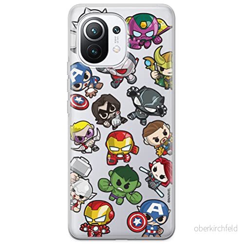 ERT GROUP mobiltelefonfodral för Xiaomi 11 originalt och officiellt licensierat Marvel mönster Avengers 024 optimalt anpassad till formen på mobiltelefonen, gedeeltelijk transparant 5904805189890