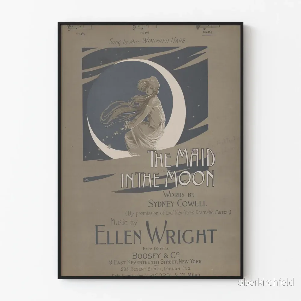 Vintageposter The Maid in the Moon – Retro väggdekoration med musik Vintageposter The Maid in the Moon – Retro väggdekoration med musik