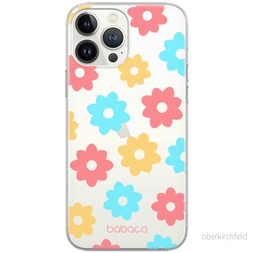 ERT GROUP mobiltelefonfodral för Apple Iphone 13 PRO MAX originalt och officiellt licensierat Babaco mönster Flowers 011 optimalt anpassad till formen på mobiltelefonen, gedeeltelijk transparant 5903932871418