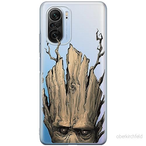 ERT GROUP mobiltelefonfodral för Xiaomi MI 11i/ REDMI K40/K40 PRO/POCO F3/ F3 PRO originalt och officiellt licensierat Marvel mönster Groot 002, gedeeltelijk transparant 5905511880699