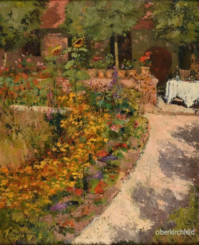 Målning Pergola, blomstrande trädgård - Louis Abel - Truchet - Bild 2