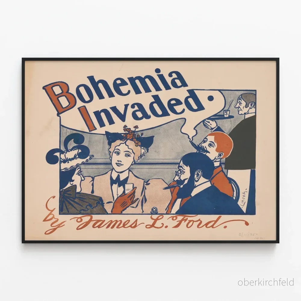 Vintageposter Bohemia Invaded elegant väggdekoration