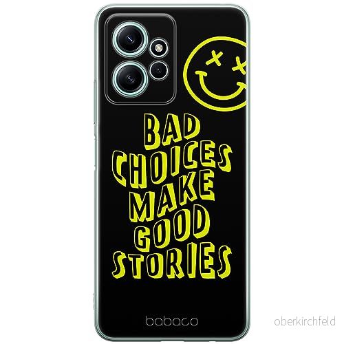 ERT GROUP mobiltelefonfodral för Xiaomi REDMI NOTE 12 4G originalt och officiellt licensierat Babaco mönster Bad choices 002 anpassad till formen på mobiltelefonen, fodral tillverkad av TPU plast 5905511943189
