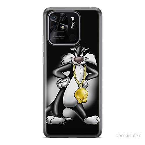 ERT GROUP mobiltelefonfodral för Xiaomi REDMI 10C originalt och officiellt licensierat Looney Tunes mönster Sylvester 002 anpassad till formen på mobiltelefonen, fodral tillverkad av TPU plast 5905511535469