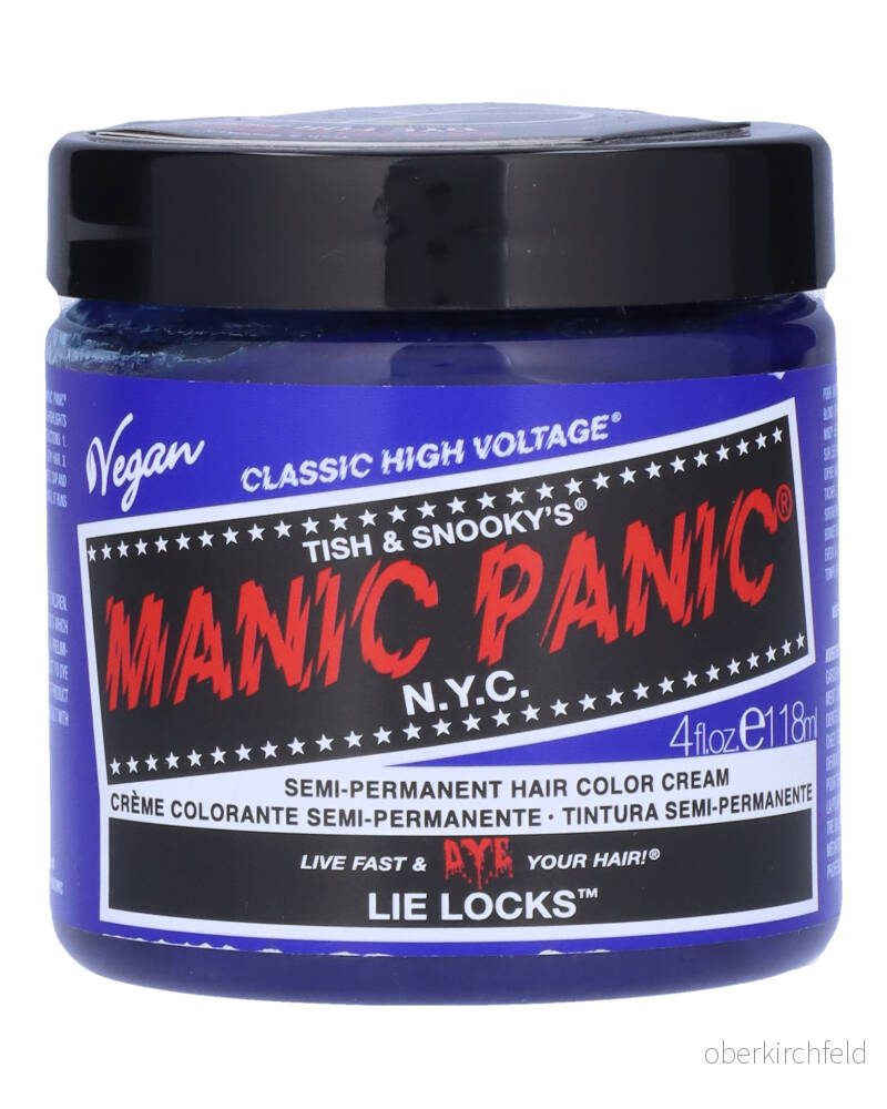 Manic Panic Lie Locks Classic Creme - Blue - Semi-Permanent Hair Dye - 2 x 118 ml 612600110197