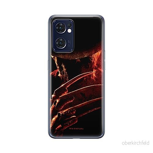ERT GROUP mobiltelefonfodral för Oppo RENO 7 5G originalt och officiellt licensierat Horror mönster Nightmare of Elm Street 005 anpassad till formen på mobiltelefonen, fodral tillverkad av TPU plast 5905511319762