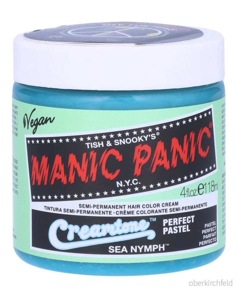 Manic Panic Sea Nymph Pastel Classic Creme, Vegan, Cruelty Free, Green Semi Permanent Hair Dye 118ml 612600110579