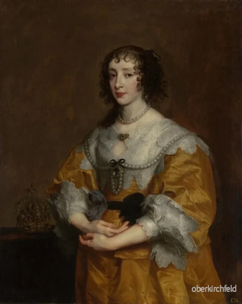 Målning La reine Henriette Marie - Antoine van Dyck | Konsttryck - Bild 2