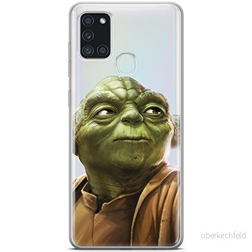 ERT GROUP mobiltelefonfodral för Samsung A21s originalt och officiellt licensierat Star Wars mönster Yoda 006 optimalt anpassad till formen på mobiltelefonen, gedeeltelijk transparant 5903040266809