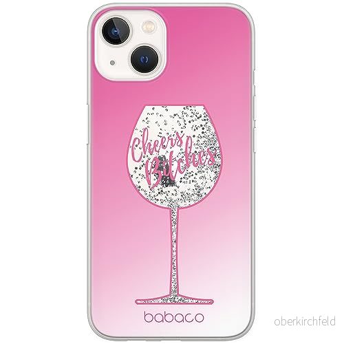 ERT GROUP mobiltelefonfodral för Apple Iphone 13 MINI originalt och officiellt licensierat Babaco mönster Champagne 001 optimalt anpassad till formen på mobiltelefonen, med glitter overflow effekt 5905131124012
