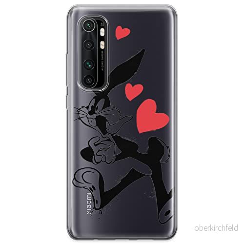 ERT GROUP mobiltelefonfodral för Xiaomi MI NOTE 10 Lite originalt och officiellt licensierat Looney Tunes mönster Bugs 002 optimalt anpassad till formen på mobiltelefonen, gedeeltelijk transparant 5904805592867
