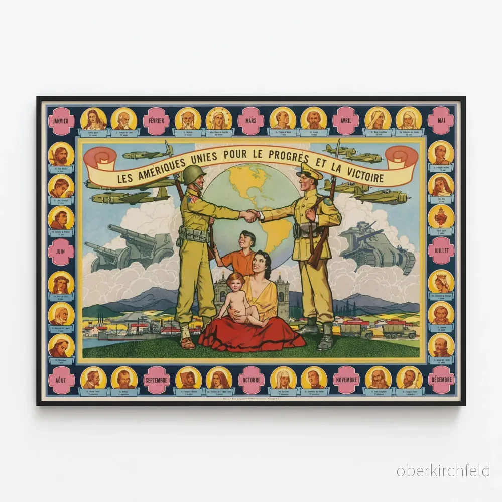 Vintageposter för Förenta Amerikas för Fortschritt och Seger