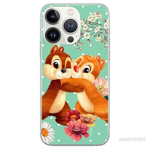 ERT GROUP mobiltelefonfodral för Iphone 13 PRO MAX originalt och officiellt licensierat Disney mönster Chip & Dale 003 anpassad till formen på mobiltelefonen, fodral tillverkad av TPU plast 5904805367755