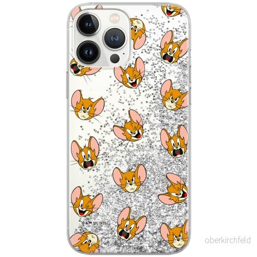 ERT GROUP mobiltelefonfodral för Apple Iphone XS originalt och officiellt licensierat Tom and Jerry mönster 008 Vit optimalt anpassad till formen på mobiltelefonen, med glitter overflow effekt 5904805260650